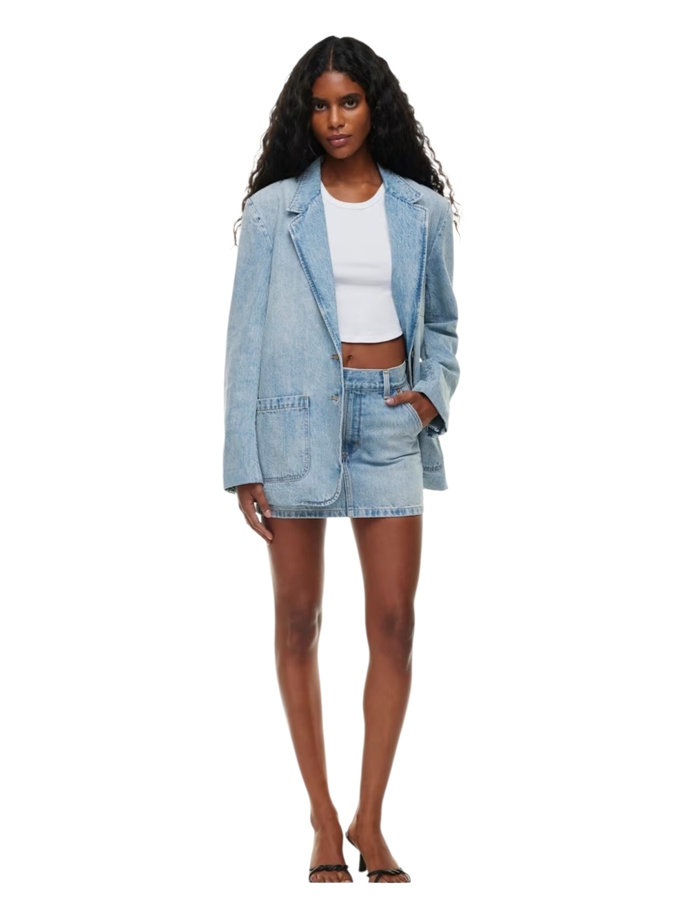 Denim Forum Light Blue Denim Jacket Sz XS